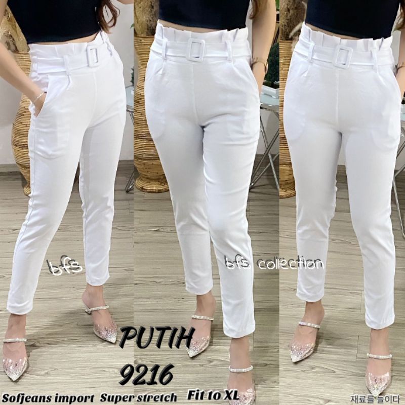 Celana SoftJeans Stretch Impor/ Celana Putih