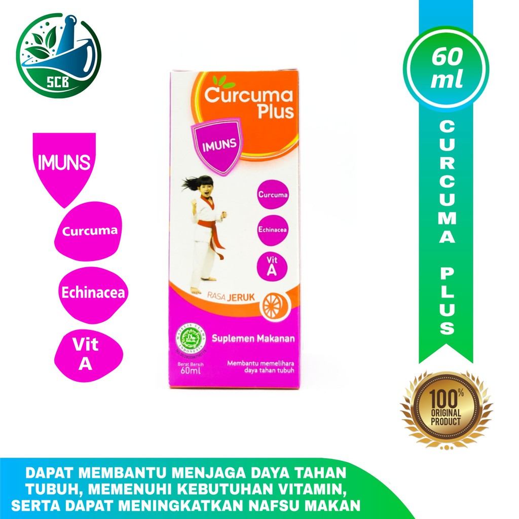 Curcuma Plus Imuns (Kecil) 60ml - Rasa Jeruk
