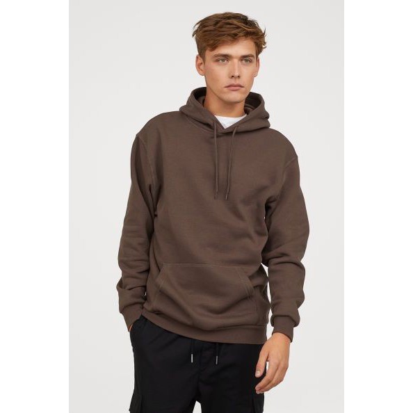Sweater Oversize Polos Coklat/Brown Laki laki dan Perempuan Bahan Fleece S-XXL