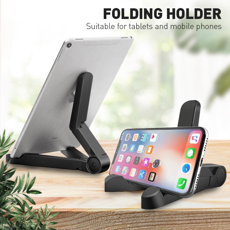 (NEW) ECLE Stand Phone Holder Tablet Portable Flexible Desktop Stand Creative Design Black