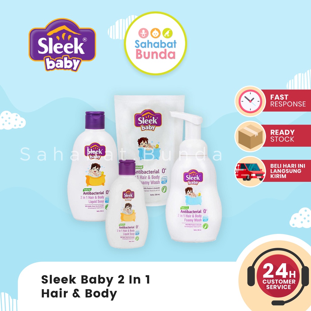 SLEEK - Baby 2 in 1 Hair and Body Liquid Foamy Wash