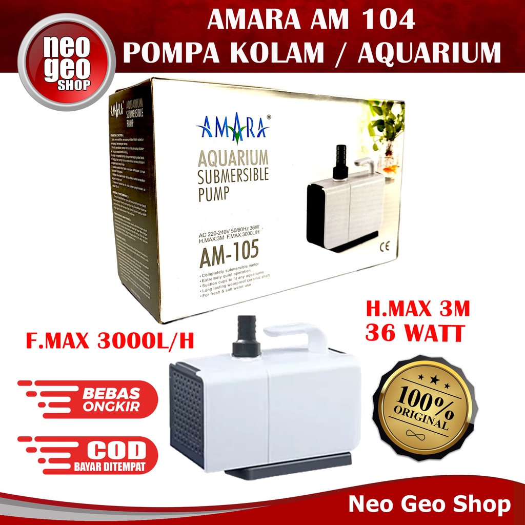 AMARA AM105 AM 105 Mesin Pompa Air Power Head Aquarium Kolam Ikan