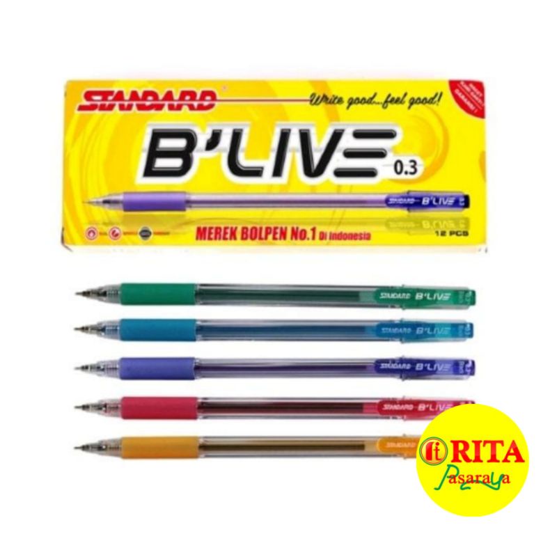 

Standard Ballpoint B'Live 0,3 12 Pcs