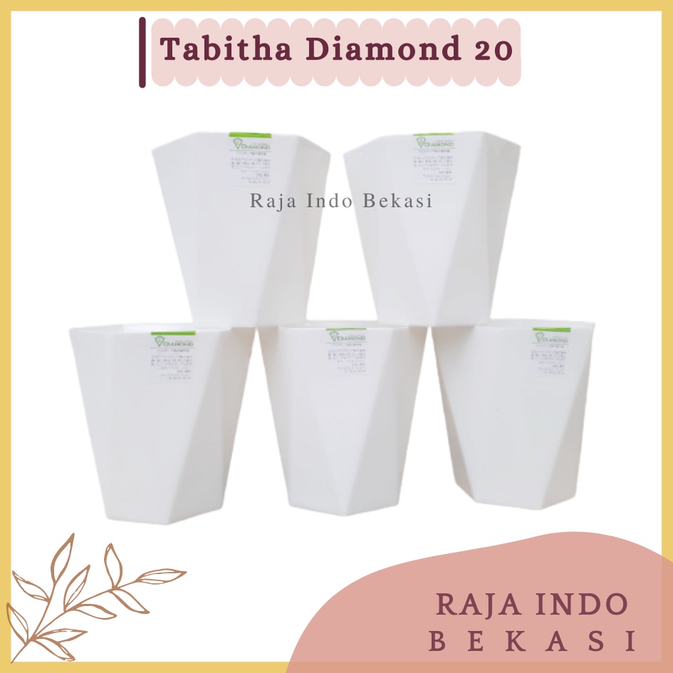 Pot Tabitha Diamond 20 Putih