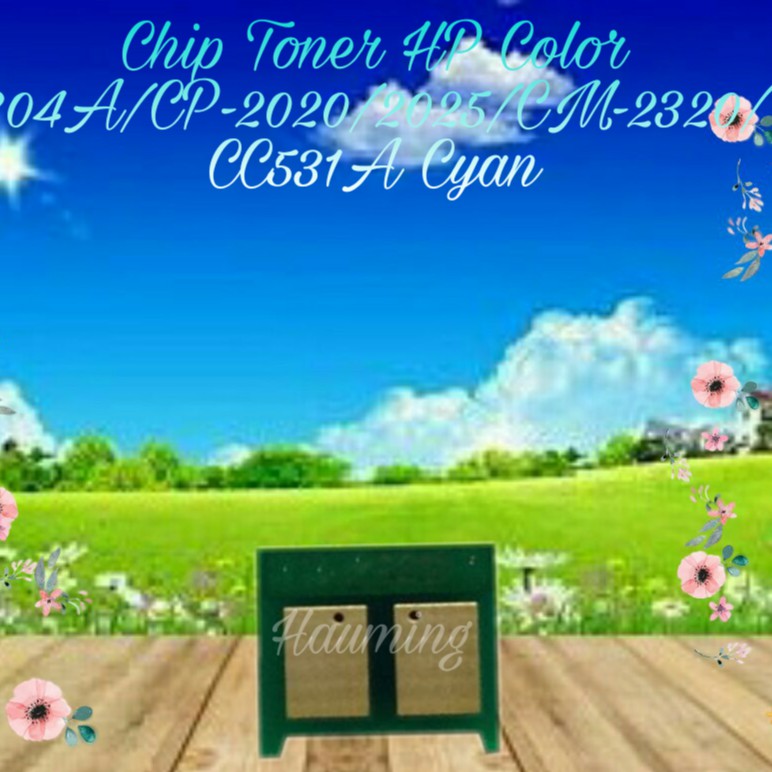 Chip Toner HP 304A CP2020 CP2025 CP2025dn CP2025n CP2025x CM2320 CC531A Cyan