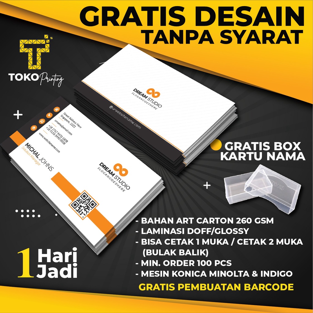 

KARTU NAMA GRATIS DESAIN | LAMINASI GLOSSY / DOFF
