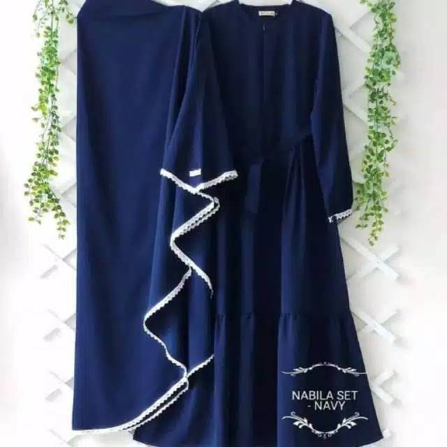 Nabila Set Syar'i /GAMIS MURAH/GAMIS GROSIR