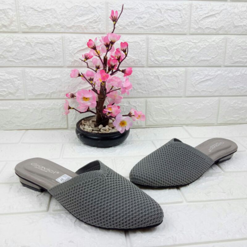 Mules slip on sandal wanita ESEF 56 hells 2 cm