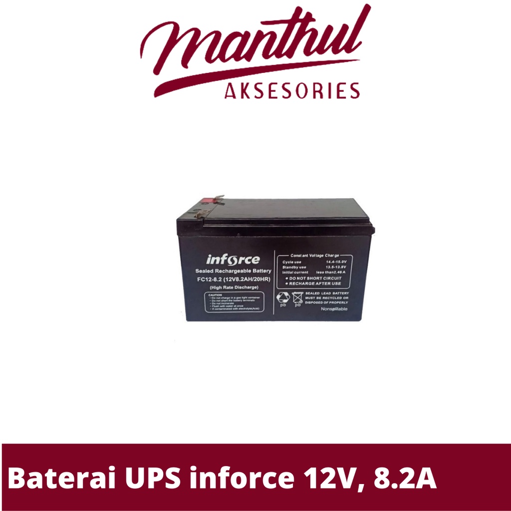 Baterai UPS inforce 12V, 8.2A