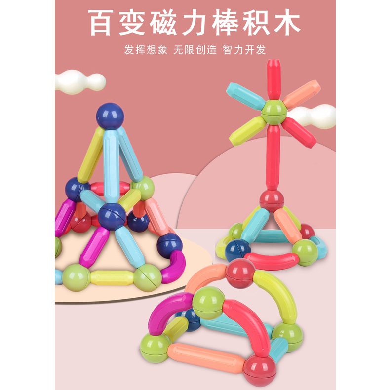 TweedyToys - Magnetic Sticks Toys &amp; Balls / Mainan Edukasi Stik Magnet Anak / Sensory toy Montessori