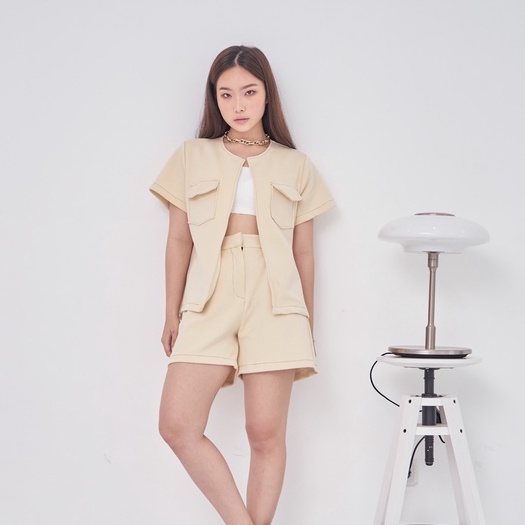[TAVIA] SKYLAR SET  / SETELAN WANITA / BAJU SET CELANA PENDEK-4