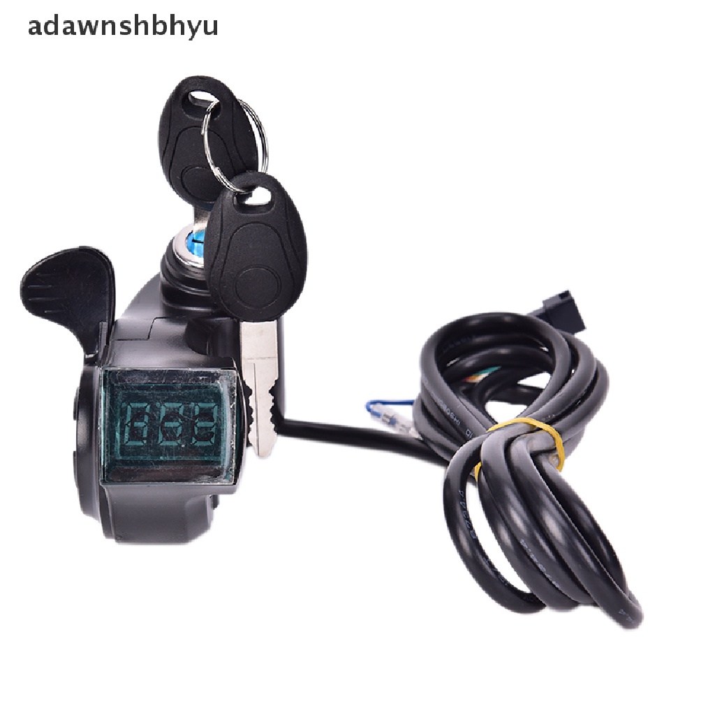 Adawnshbhyu Bikes Finger Thumb Throttle Dengan Power Switch LCD Display Switch Stang Grips