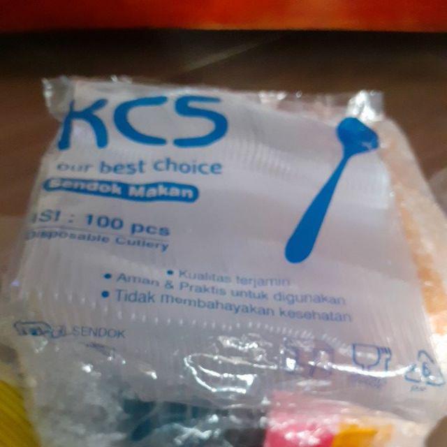 100pcs Sendok Makan Panjang (peralatan Makan Plastik Perlengkapan Catering Dapur Plastic Spoon)