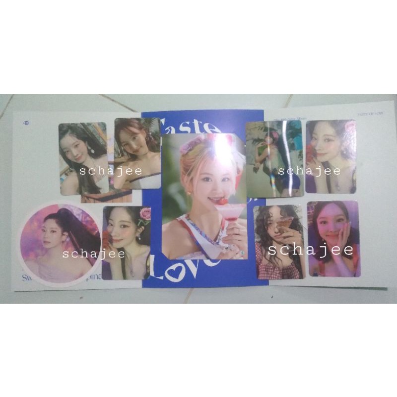 TWICE Taste Of Love Album Photocard TOL Mina gelas Nayeon Dahyun Momo Chaeyoung
