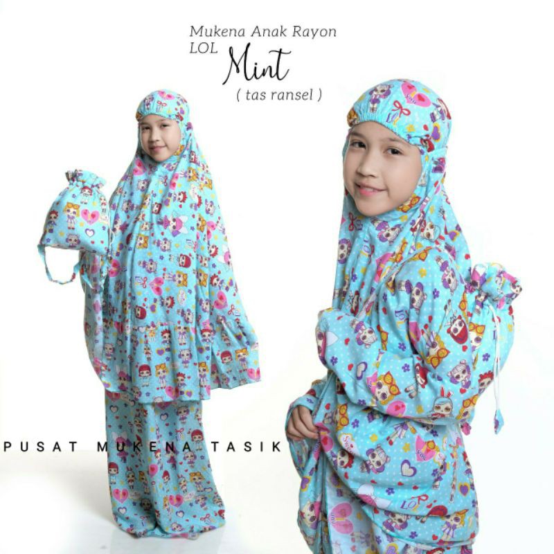 MUKENA ANAK KATUN RAYON LOL (Ukuran 5-11 Tahun) | MUKENA BALI MURAH | MUKENA KARKATER | MUKENA ADEM