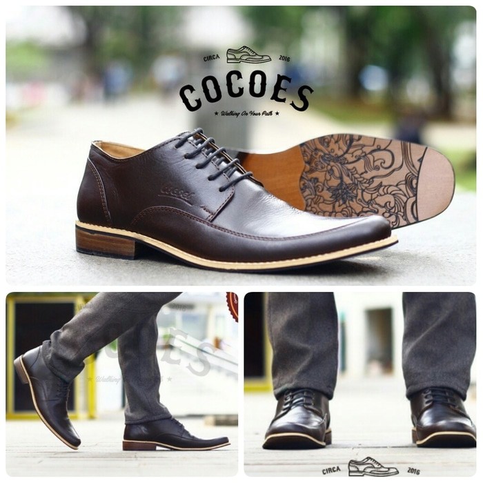 SEPATU PRIA | SEPATU MURAH | SEPATU HANDMADE BANDUNG | SEPATU COCOES STAPLER COKELAT
