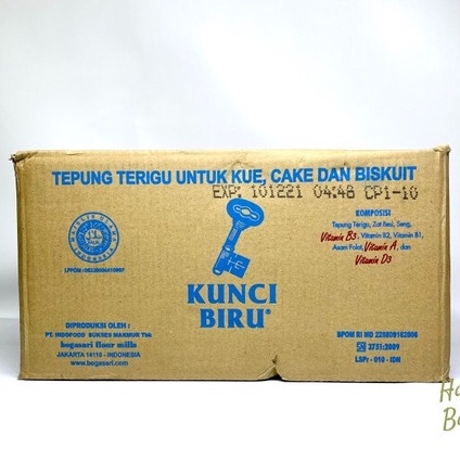 Tepung Kunci Biru Bogasari 1kg (isi 12) - DUS / KARTON