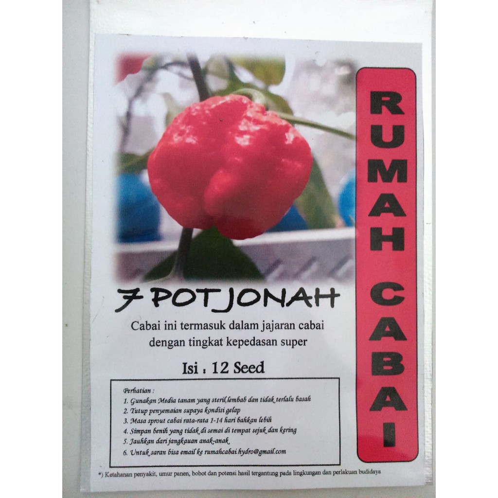 BENIH CABAI 7 POT JONAH CABAI SUPER PEDAS CABAI TERPEDAS RUMAH CABAI BENIH CABE