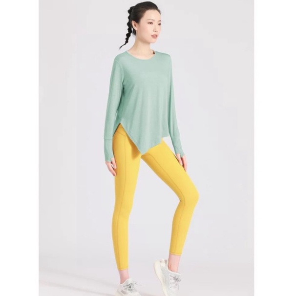 Timetosport.id Baju Atau Atasan Olahraga Wanita Lengan Panjang 1075-GREEN