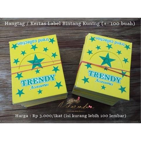 

GTAG-19 : Hangtag / Kertas Label Bintang Kuning (+- 100 buah) pitar33 Ayo Order