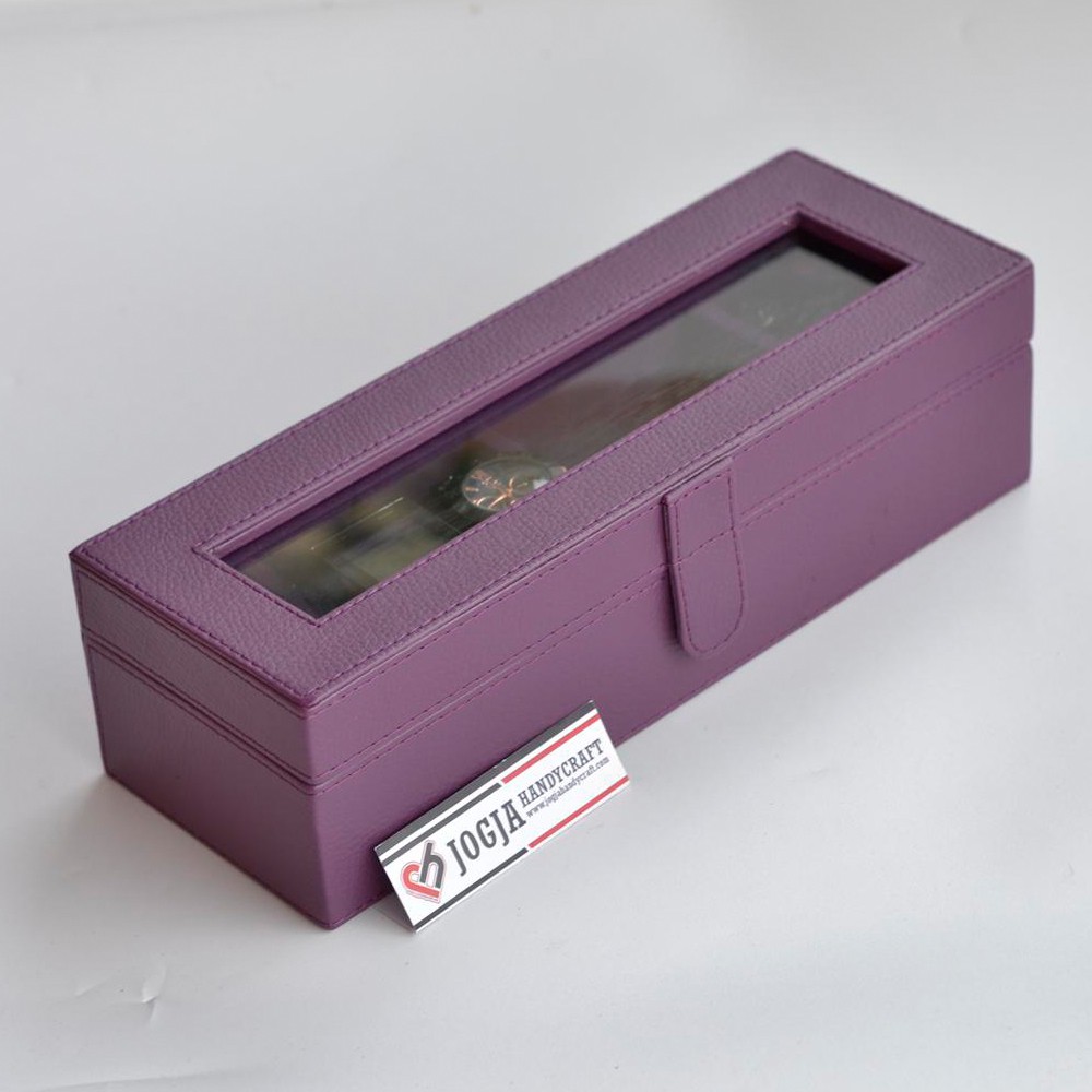 Box Tempat Jam Tangan isi 3 + Tempat Perhiasan &amp; Aksesoris Purple / Watch box organizer