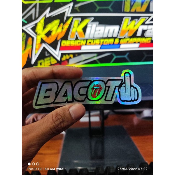 Stiker bacot hologram