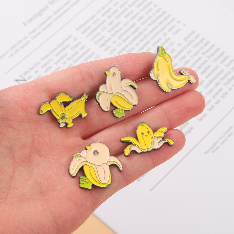 Bros Pin Enamel Bentuk Kartun Pisang Untuk Anak Perempuan