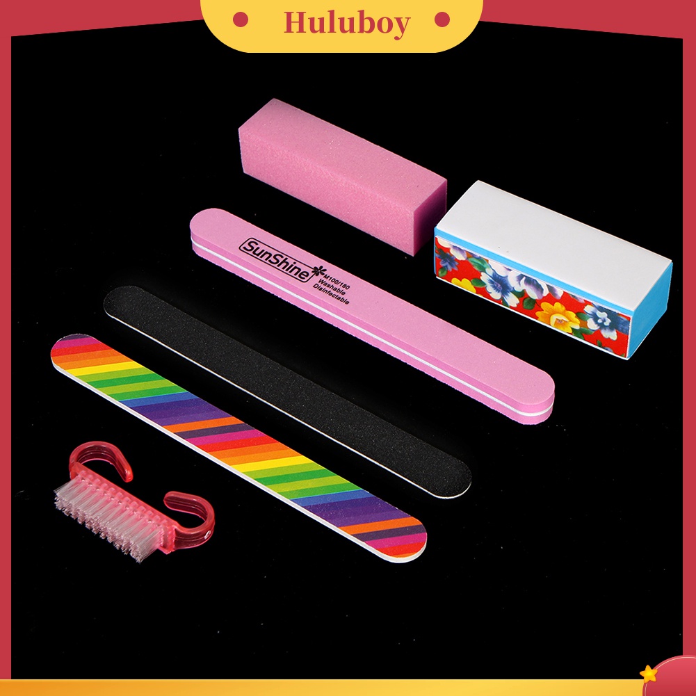 Huluboy Huluboy♡ 6pcs / Set Alat Kikir / Buffer Kuku Untuk Manicure