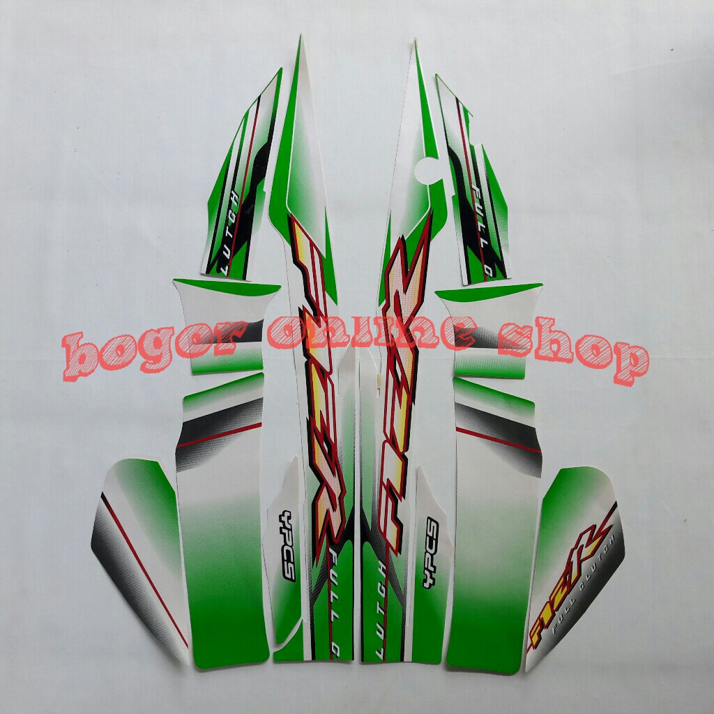 stiker motor yamaha  f1zr 2003 putih-hijau