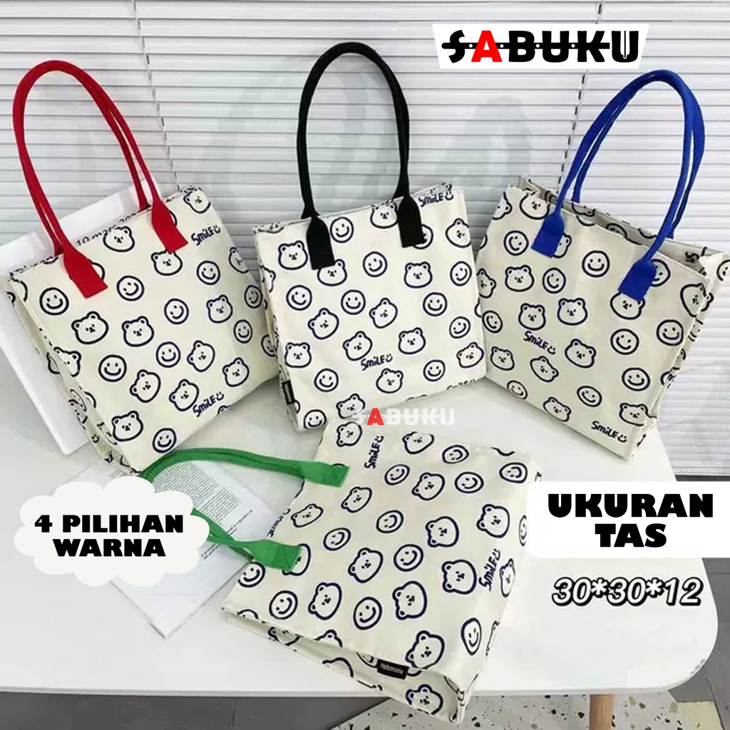 Tote Bag Tas Selempang Wanita Korea Sling Bag Perempuan Stylish Tas Wanita Tote Bag Aesthetic Resleting Totebag Kuliah Kekinian  -267