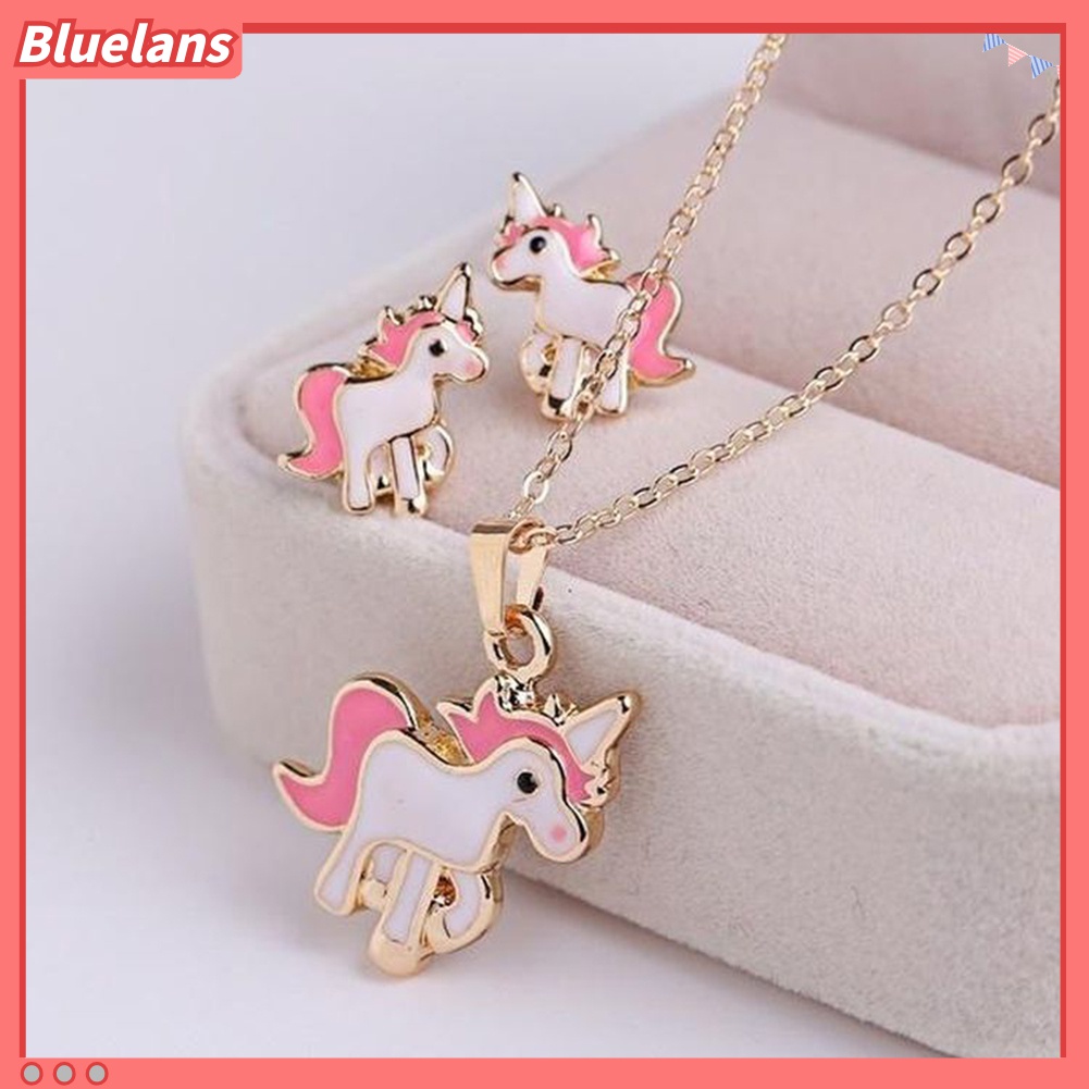 Bluelans Kalung Liontin Kuda Pony Bahan Alloy Untuk Wanita