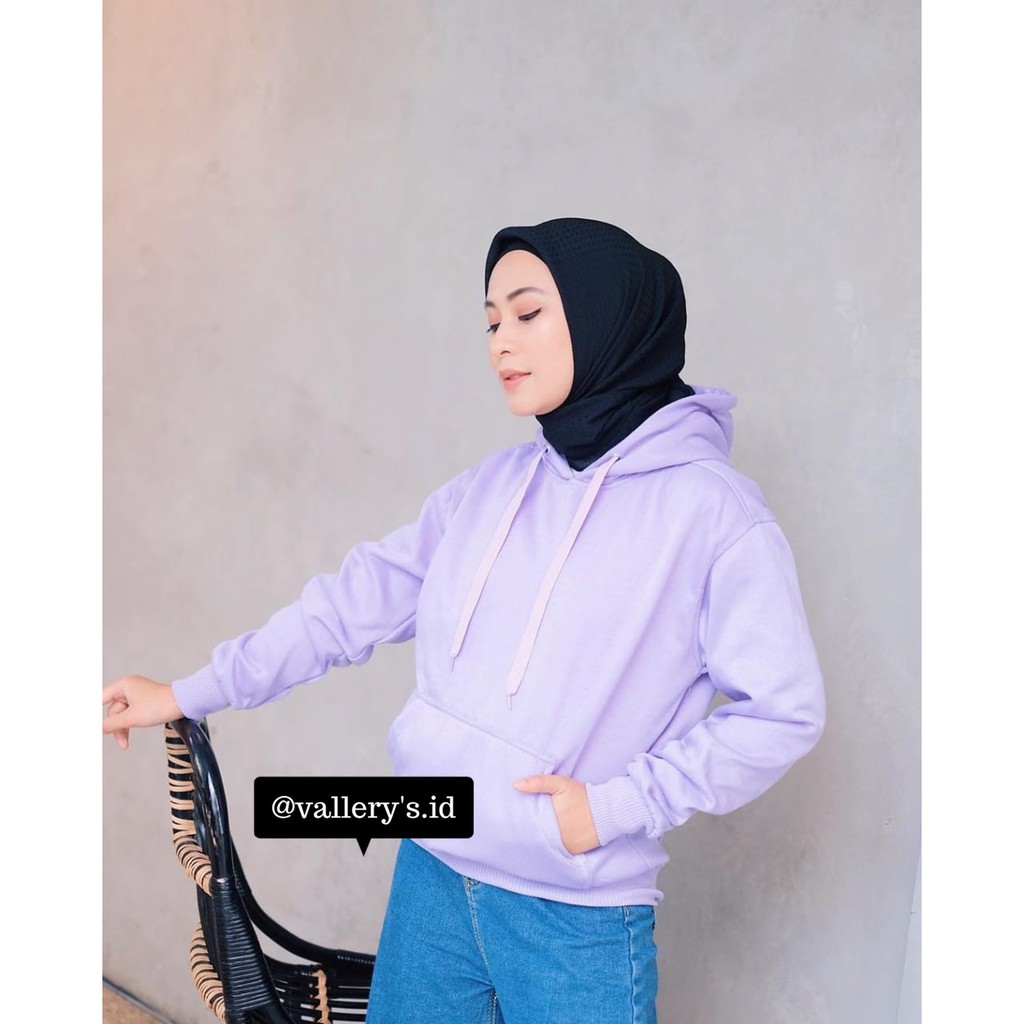 JAKET HOODIE JUMPER UNGU MUDA UNISEX PRIA/WANITA
