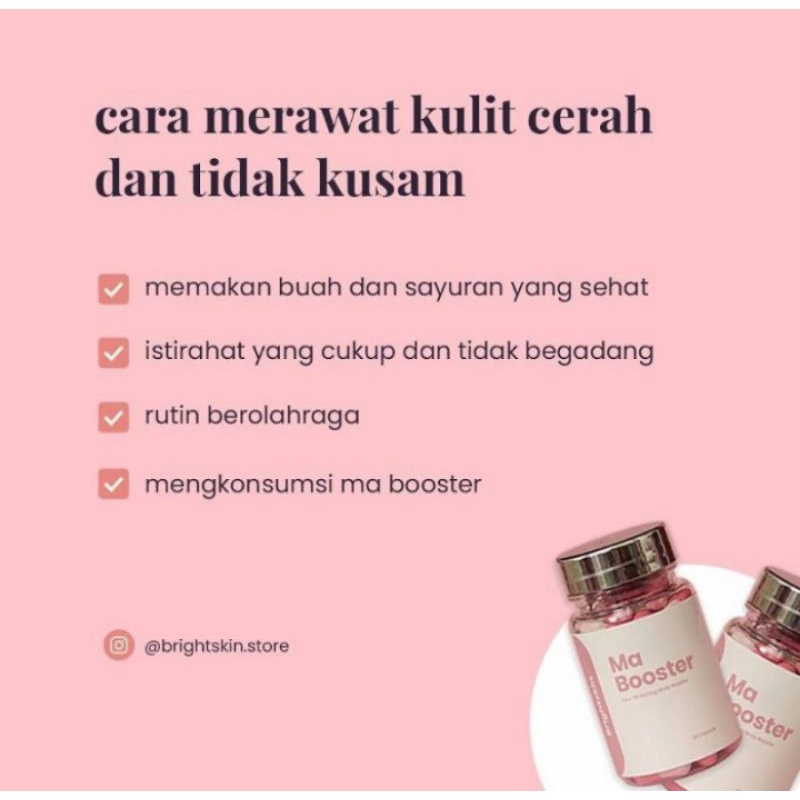 Ma Booster 7x Extra Asli Whitening Pemutih Badan yg Terbaik Dan Terbukti Ampuh 100% Original isi 30 