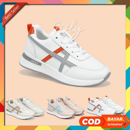 Sepatu Sneakers Ootd Wanita Kekinian Sekolah Sneakers Wanita Cod Korea Gifly Dallia Sepatu Sneakers