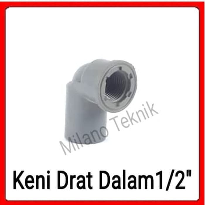 Keni Drat Dalam 1/2 &quot;inch / KDD 1/2 inch / Faucet Elbow PVC 1/2&quot; 5pc