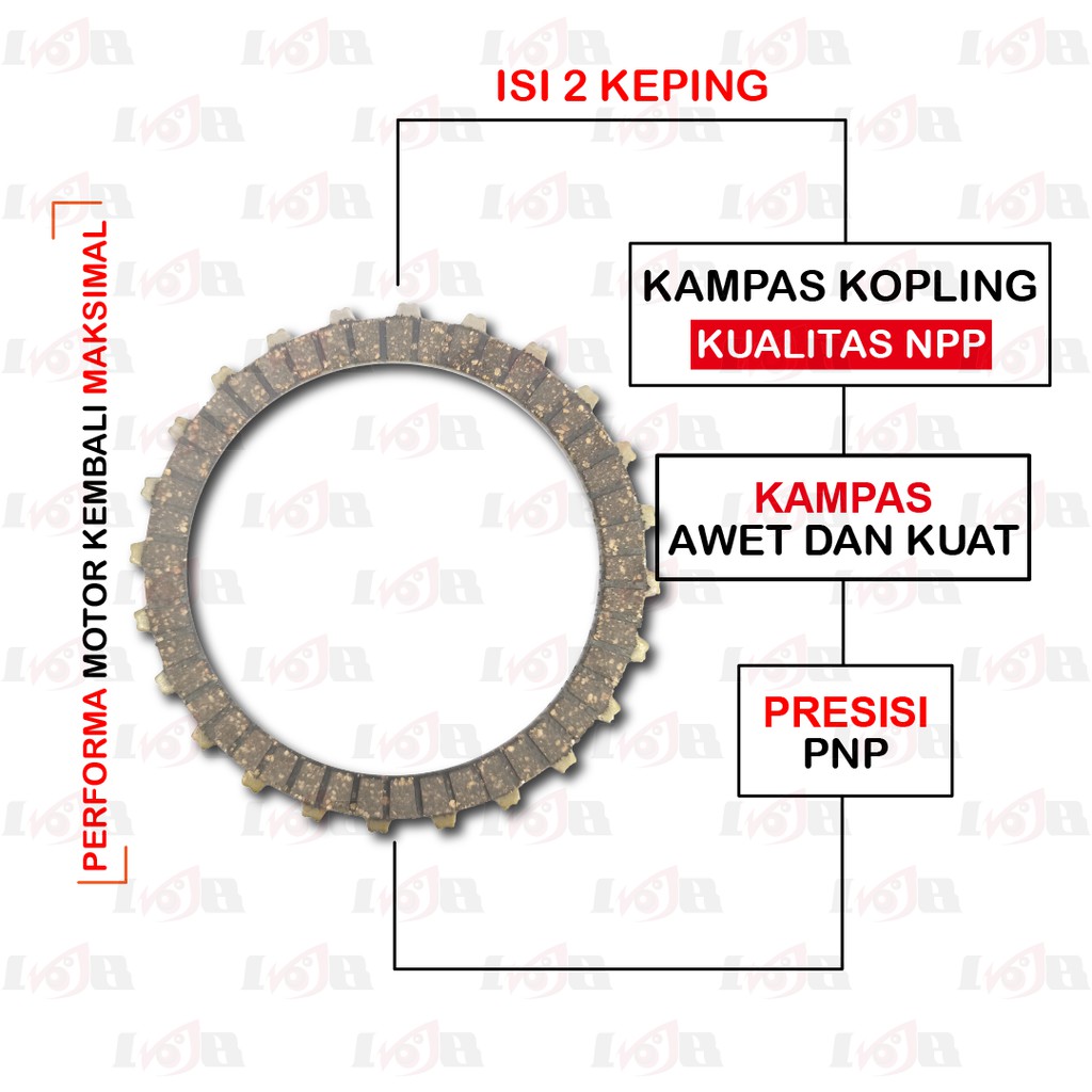 NPP Kampas Plat Kopling New Vega ZR Yamaha Clutch 2 Lembar