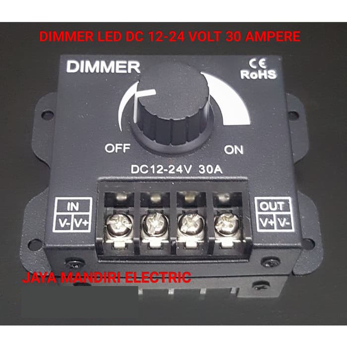 Dimmer LED DC 12v-24v 30a / 12volt-24volt 30ampere / 12 volt 30 ampere
