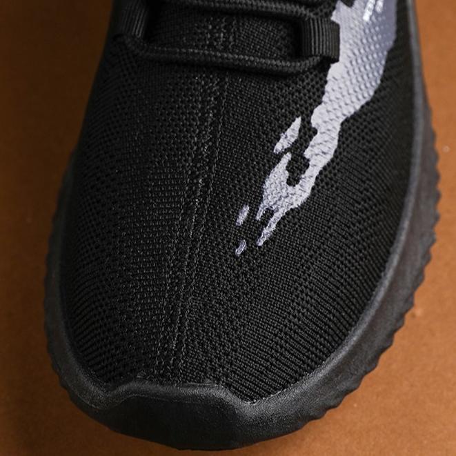 Promo - WAADOO Sport Shoes Pria BRO Sepatu Running Olahraga Hitam