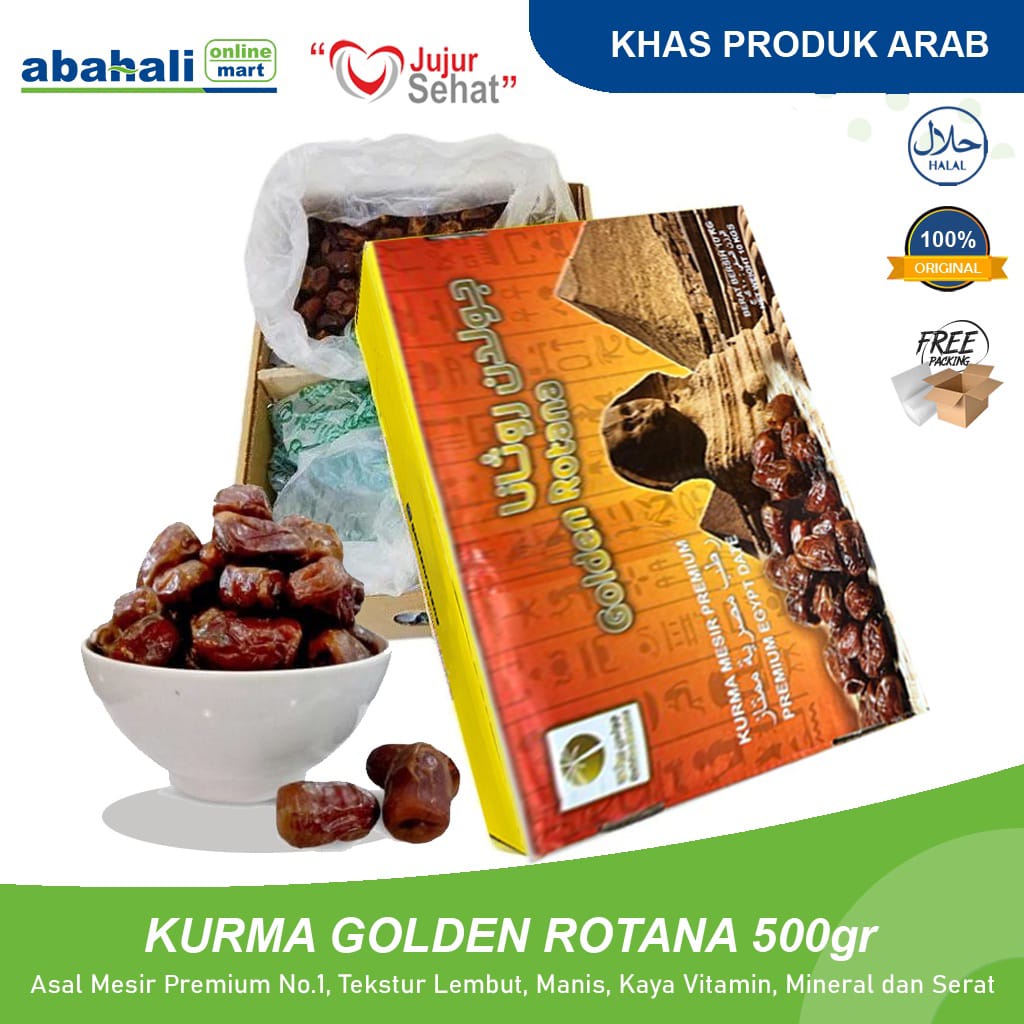 

Kurma Ember Golden Valley Kurma Mesir kemasan Ember 550gr Golden Valley
