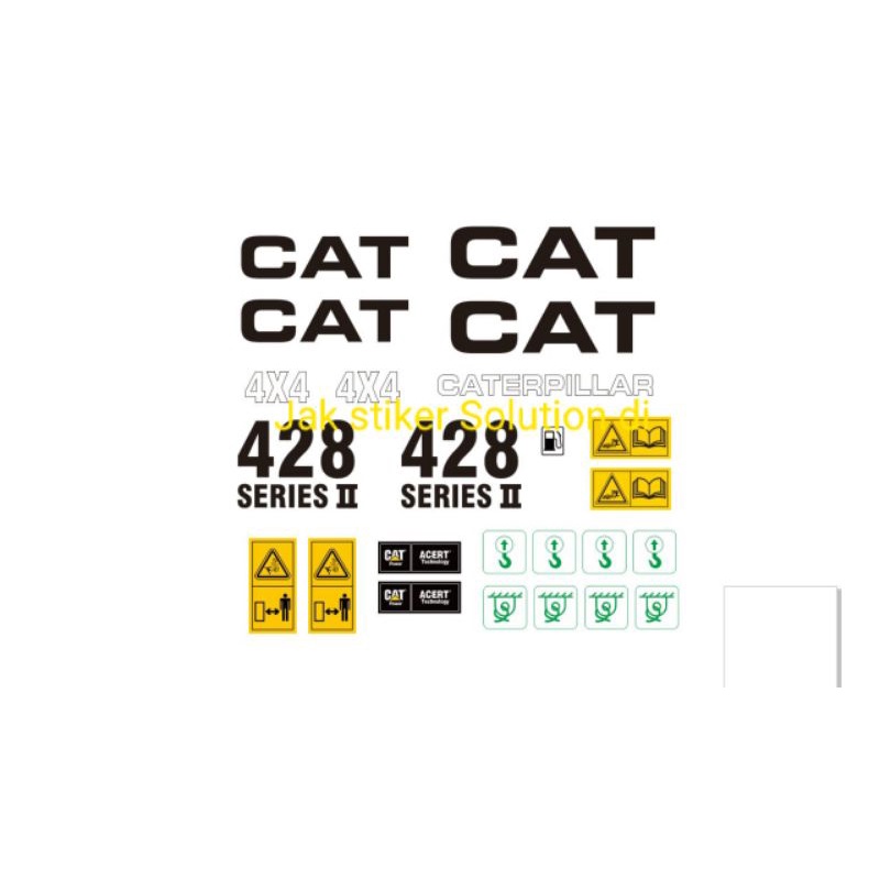 

Stiker Bakhoe Loader Cat428 Series II Sticker Alat Berat