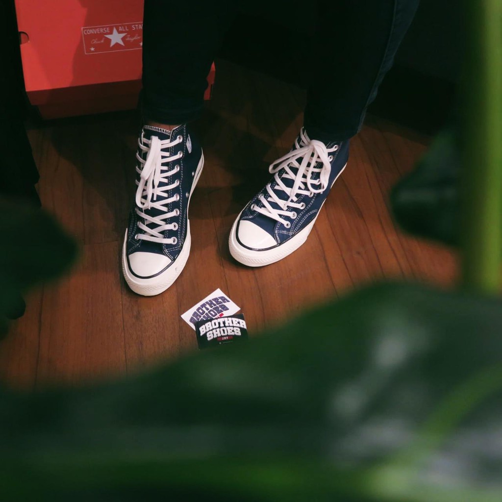 ( BISA COD ) SEPATU CONVERSE 70S HI MIDNIGHT NAVY