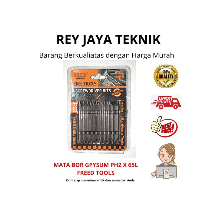 Produk Terbaru Mata Obeng Gpysum Ph2X65L - Freed