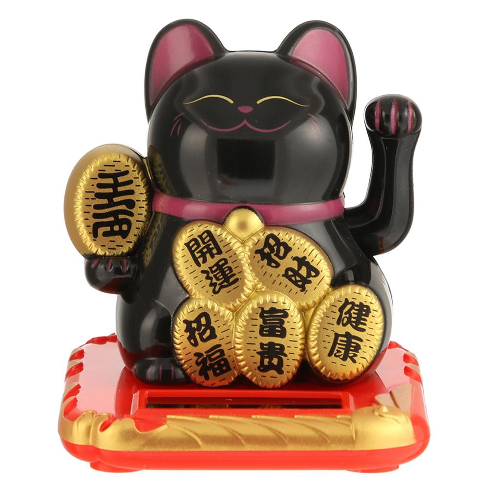 Moivon Chinese Lucky Cat Wealth Waving Shaking Hand Fortune Welcome Cat Home Craft Shopee Indonesia