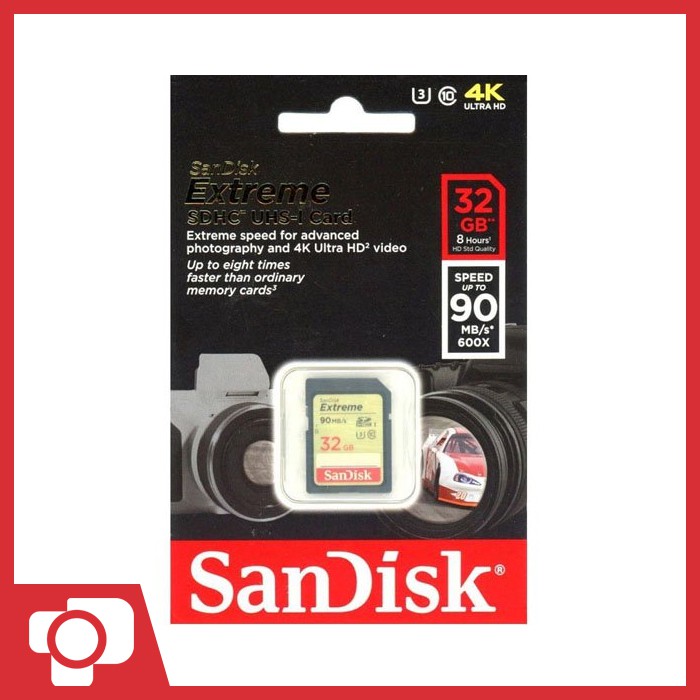 Sandisk Extreme SDHC 90Mbps Memory - 32GB