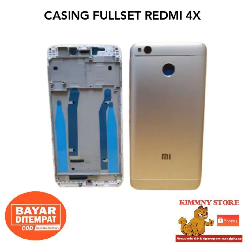 CASING HOUSING FULLSET XIAOMI REDMI 4X - BACKDOOR + BEZZEL KESING XIOMI REDMI 4X