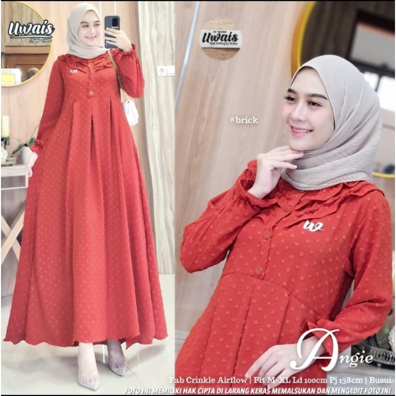 [ Ready ] Angie Dress By Uwais hijab clothing