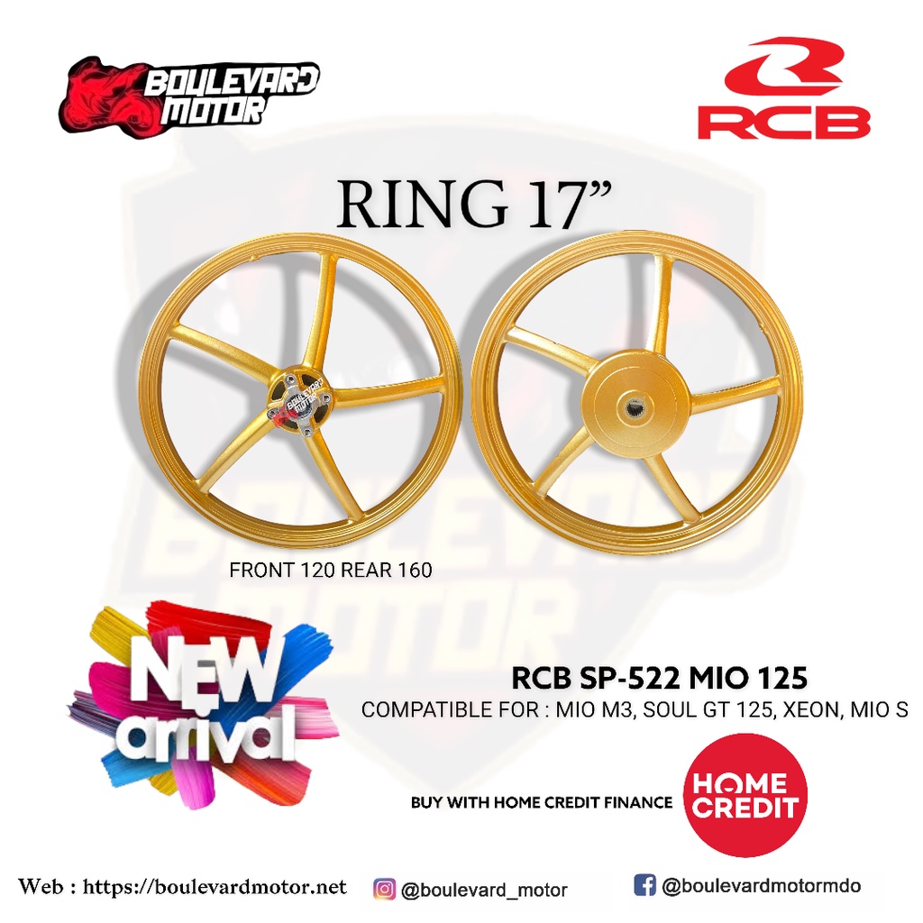 Velg racing boy sp 522 ring 17 mio m3, xeon , mio z rcb