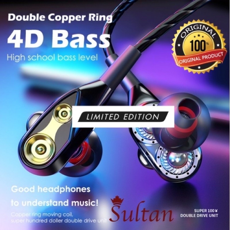 PROMO HANDSFREE PM05 JB1 METALIC DOUBLE BASS