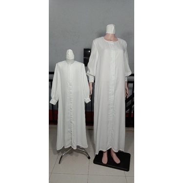 Jasa Jahit Dress White Modern Costum Full Furing