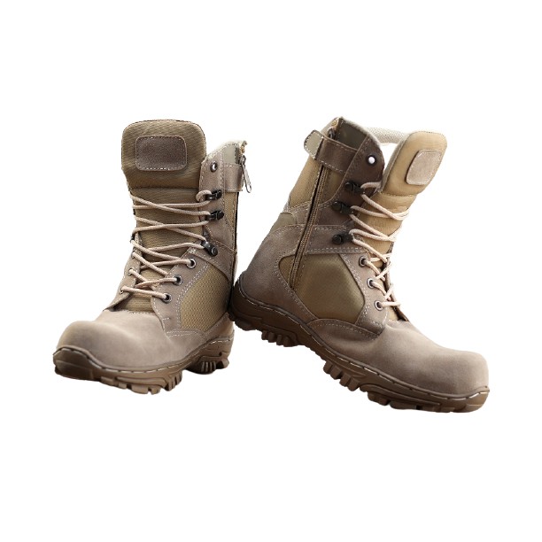 Safety Boots Delta Cordura High USA 8 INCHI Ujung Besi Army Tactical - Cream / Bisa Bayar Di Tempat